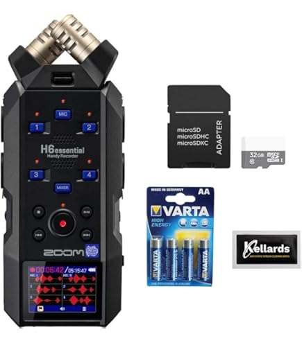 Amazon.com: Zoom H6essential 6-Track 32-Bit Float Portable Audio